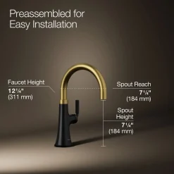 Single-handle bar sink faucet