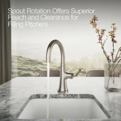 Single-handle bar sink faucet
