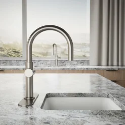 Single-handle bar sink faucet