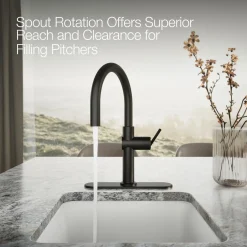 Single-handle bar sink faucet