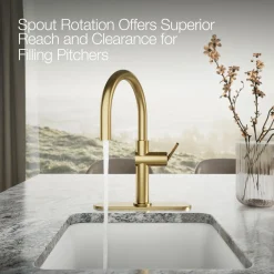 Single-handle bar sink faucet
