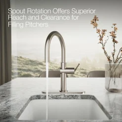 Single-handle bar sink faucet