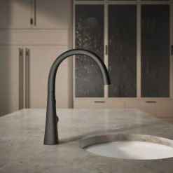 Single-handle bar sink faucet