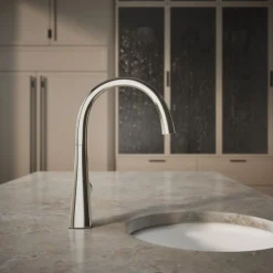Single-handle bar sink faucet
