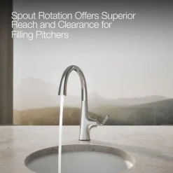 Single-handle bar sink faucet