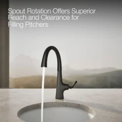 Single-handle bar sink faucet