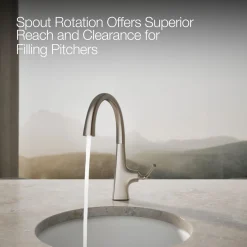 Single-handle bar sink faucet
