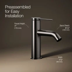 Single-handle bathroom sink faucet, 1.2 gpm