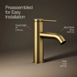 Single-handle bathroom sink faucet, 1.2 gpm