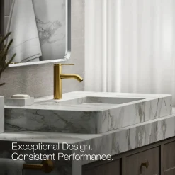 Single-handle bathroom sink faucet, 1.2 gpm