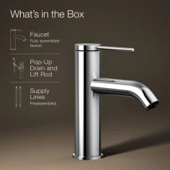 Single-handle bathroom sink faucet, 1.2 gpm
