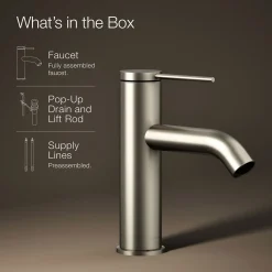 Single-handle bathroom sink faucet, 1.2 gpm