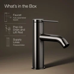 Single-handle bathroom sink faucet, 1.2 gpm