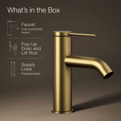 Single-handle bathroom sink faucet, 1.2 gpm