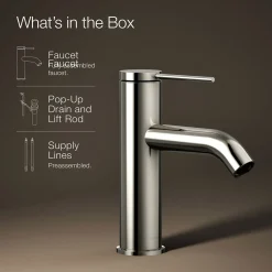 Single-handle bathroom sink faucet, 1.2 gpm