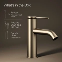 Single-handle bathroom sink faucet, 1.2 gpm