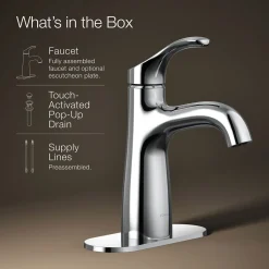 Single-handle bathroom sink faucet, 1.2 gpm