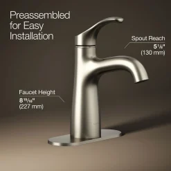 Single-handle bathroom sink faucet, 1.2 gpm