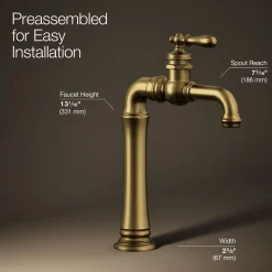 Single-handle bathroom sink faucet, 1.2 gpm