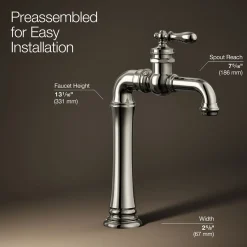 Single-handle bathroom sink faucet, 1.2 gpm