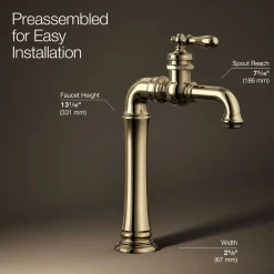 Single-handle bathroom sink faucet, 1.2 gpm