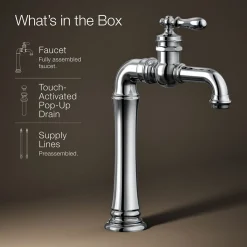Single-handle bathroom sink faucet, 1.2 gpm