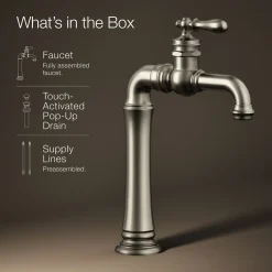 Single-handle bathroom sink faucet, 1.2 gpm