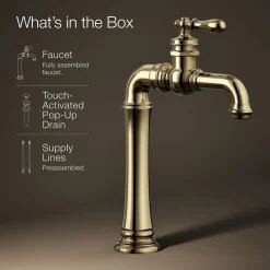 Single-handle bathroom sink faucet, 1.2 gpm