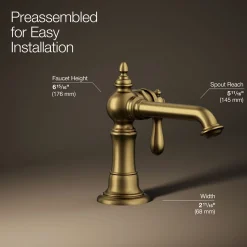 Single-handle bathroom sink faucet, 1.2 gpm