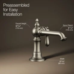 Single-handle bathroom sink faucet, 1.2 gpm