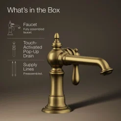 Single-handle bathroom sink faucet, 1.2 gpm