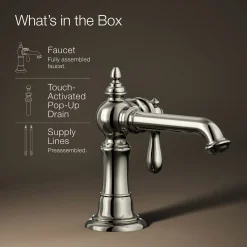 Single-handle bathroom sink faucet, 1.2 gpm