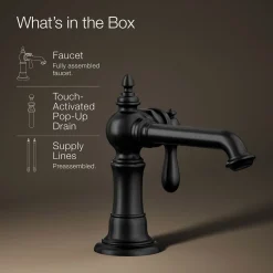 Single-handle bathroom sink faucet, 1.2 gpm