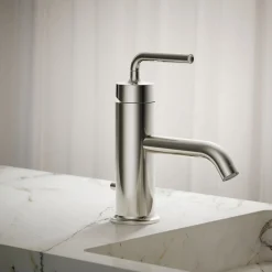 Single-handle bathroom sink faucet with Straight Lever handle, 1.2 gpm