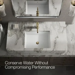 Single-handle bathroom sink faucet with Straight Lever handle, 1.2 gpm