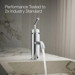 Single-handle bathroom sink faucet with Straight Lever handle, 1.2 gpm