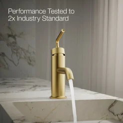 Single-handle bathroom sink faucet with Straight Lever handle, 1.2 gpm