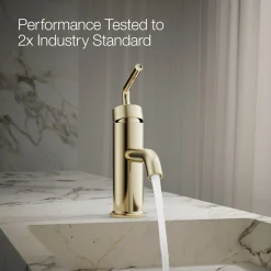 Single-handle bathroom sink faucet with Straight Lever handle, 1.2 gpm