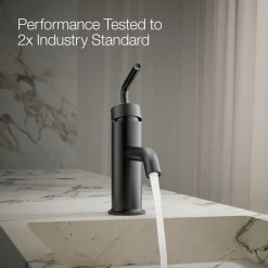 Single-handle bathroom sink faucet with Straight Lever handle, 1.2 gpm