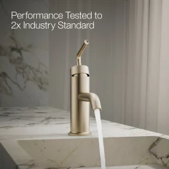 Single-handle bathroom sink faucet with Straight Lever handle, 1.2 gpm