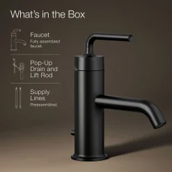 Single-handle bathroom sink faucet with Straight Lever handle, 1.2 gpm
