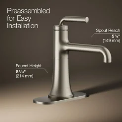 Single-handle bathroom sink faucet, 0.5 gpm