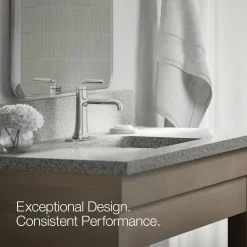 Single-handle bathroom sink faucet, 0.5 gpm