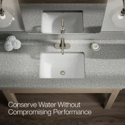 Single-handle bathroom sink faucet, 0.5 gpm