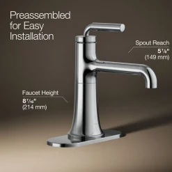 Single-handle bathroom sink faucet, 1.2 gpm