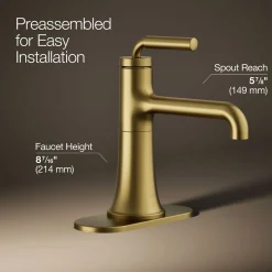 Single-handle bathroom sink faucet, 1.2 gpm