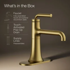 Single-handle bathroom sink faucet, 1.2 gpm