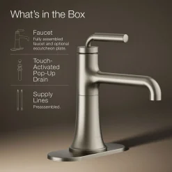 Single-handle bathroom sink faucet, 1.2 gpm