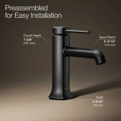 Single-handle bathroom sink faucet, 1.2 gpm