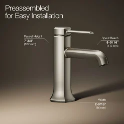 Single-handle bathroom sink faucet, 1.2 gpm